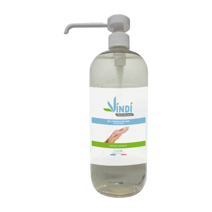 Gel hydroalcoolique flacon pompe de 1L | Fabrication Française