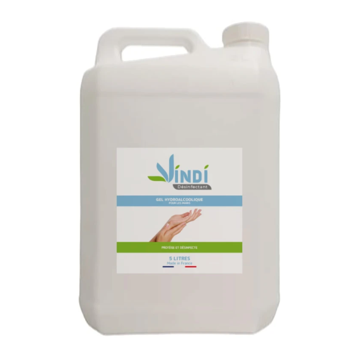 Gel hydroalcoolique bidon de 5L - Vindi Désinfectant
