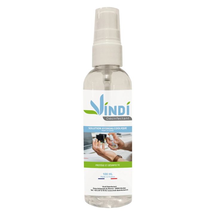Solution hydroalcoolique flacon spray de 100ml | Fabrication Française