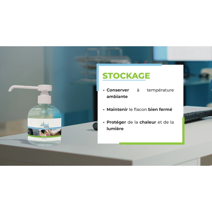 Solution hydroalcoolique flacon pompe de 300ml | Fabrication Française