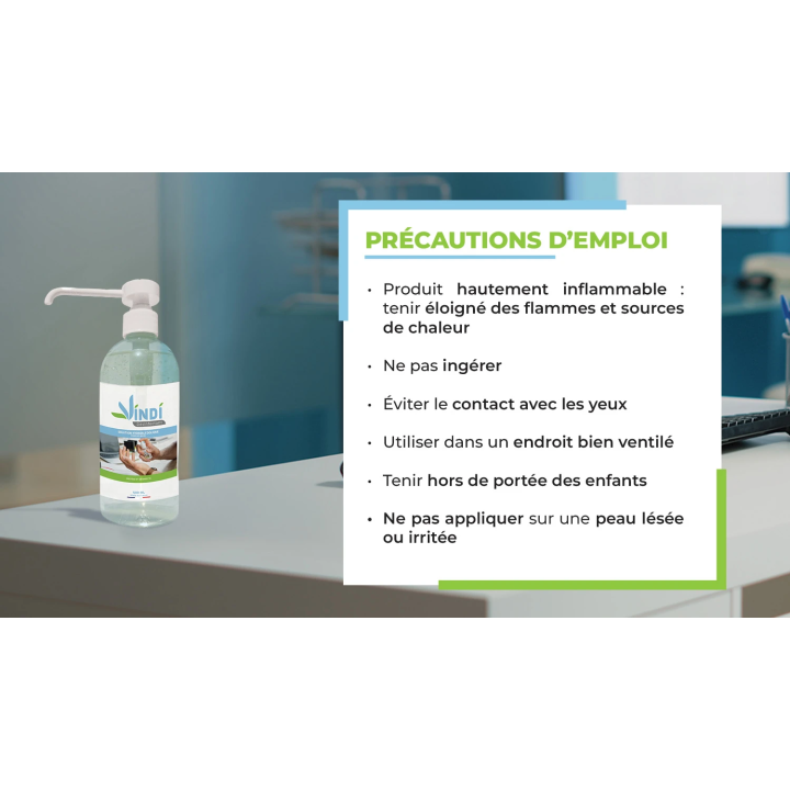 Solution hydroalcoolique flacon de 500m| Fabrication Française