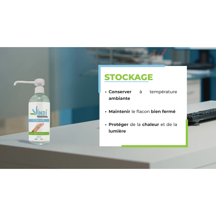 Gel hydroalcoolique flacon de 500ml | Fabrication Française