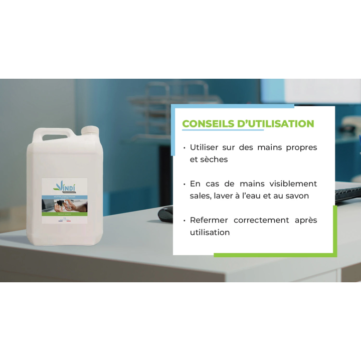 Solution hydroalcoolique bidon 5L | Fabrication Française