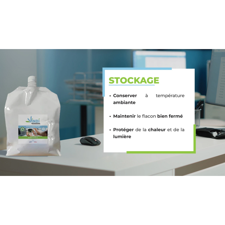 Solution hydroalcoolique menthe poivrée bidon 5L Fabrication Française