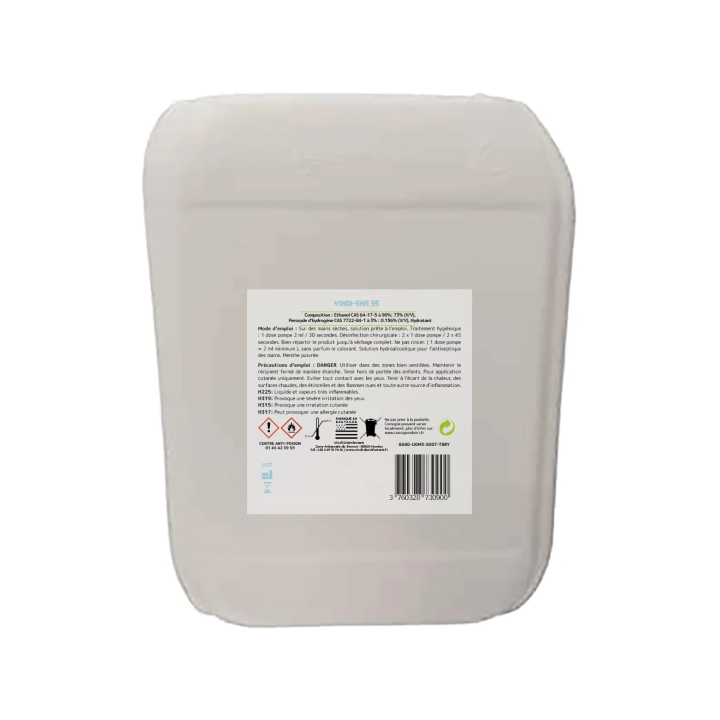 Solution hydroalcoolique menthe poivrée bidon 10L