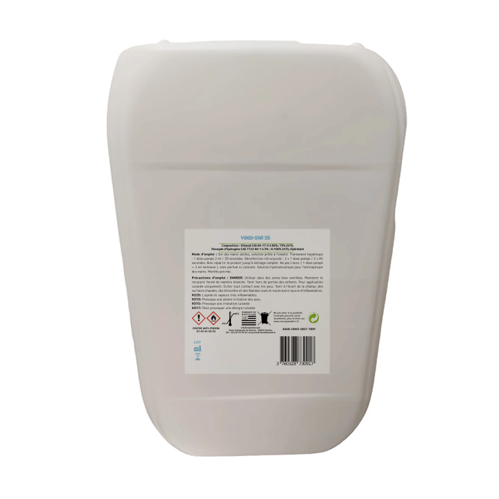 Solution hydroalcoolique menthe poivrée bidon 20L