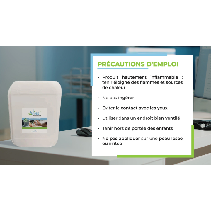 Solution hydroalcoolique menthe poivrée bidon 20L