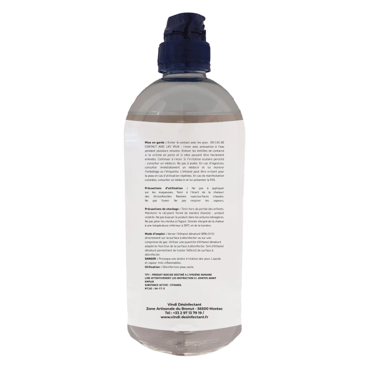 Alcool modifié flacon de 500ml | Fabrication Française