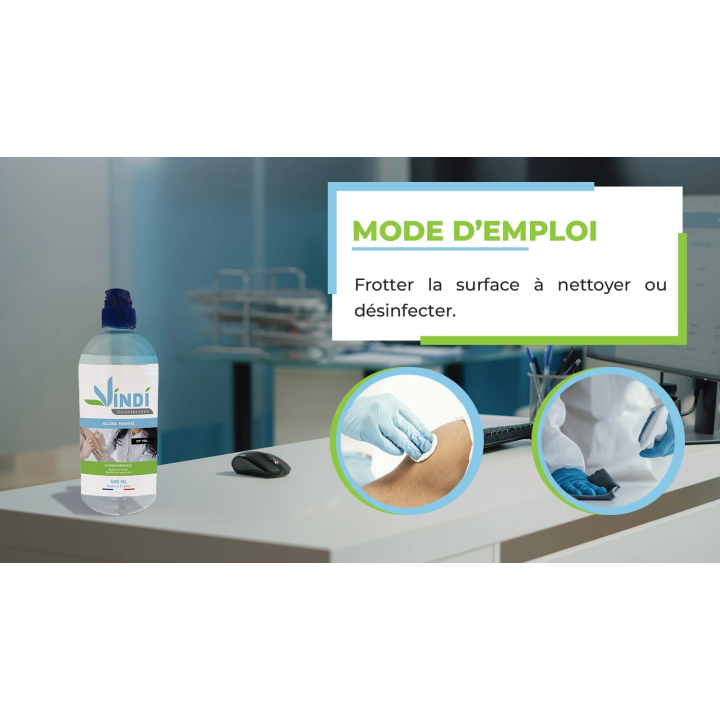 Alcool modifié flacon de 500ml | Fabrication Française