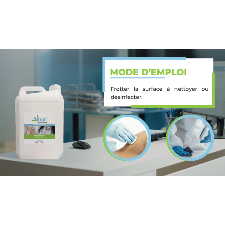 Alcool modifié 90° bidon de 5L | Fabrication Française