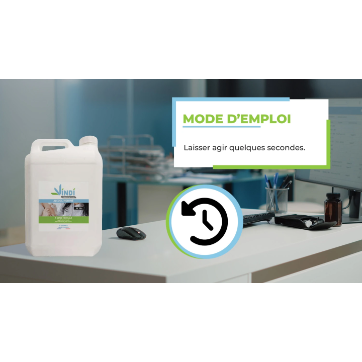 Alcool modifié 90° bidon de 5L | Fabrication Française