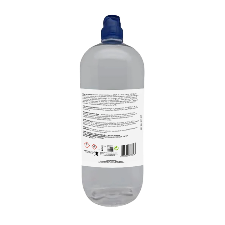 Alcool modifié 70° flacon de 1L | Fabrication Française
