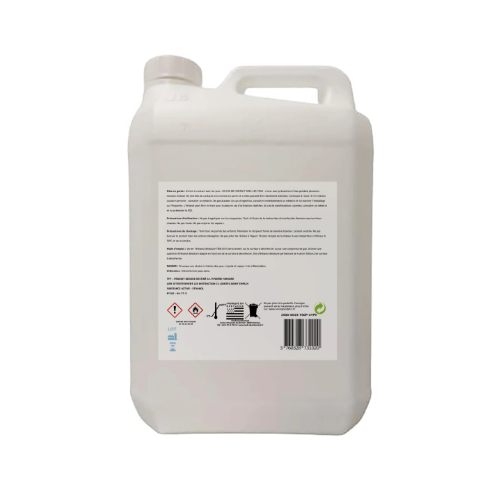 Alcool modifié 70° bidon de 5L | Fabrication Française
