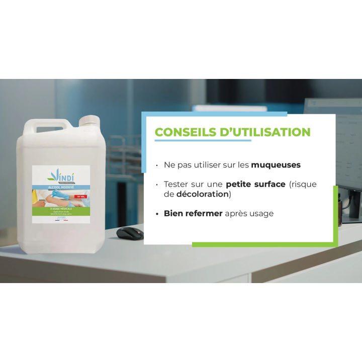 Alcool modifié 70° bidon de 5L | Fabrication Française
