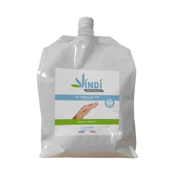 Gel hydroalcoolique poche écorecharge de 2,5l | Fabrication Française