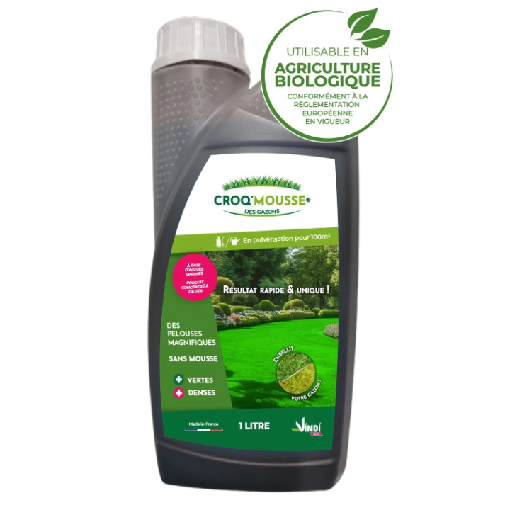 Engrais gazon liquide Croq'Mousse 1 L – Jusqu'à 100 m²