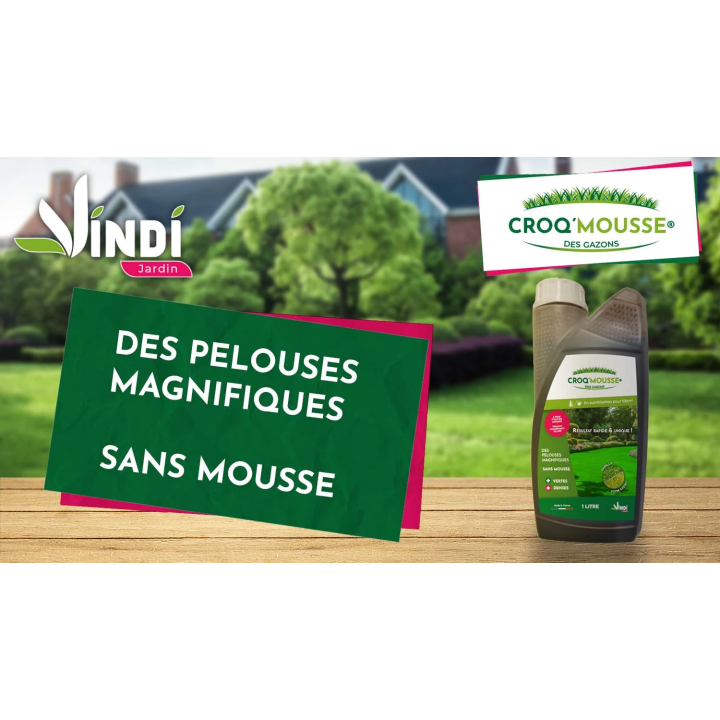Engrais gazon liquide Croq'Mousse 1 L – Jusqu'à 100 m²