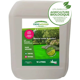 Engrais gazon liquide Croq'Mousse 10 L – Jusqu'à 1000 m²
