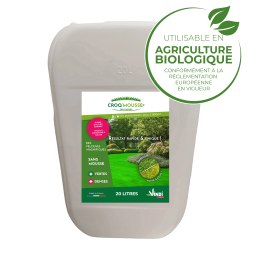 Engrais gazon liquide Croq'Mousse 20 L – Jusqu'à 2000 m²