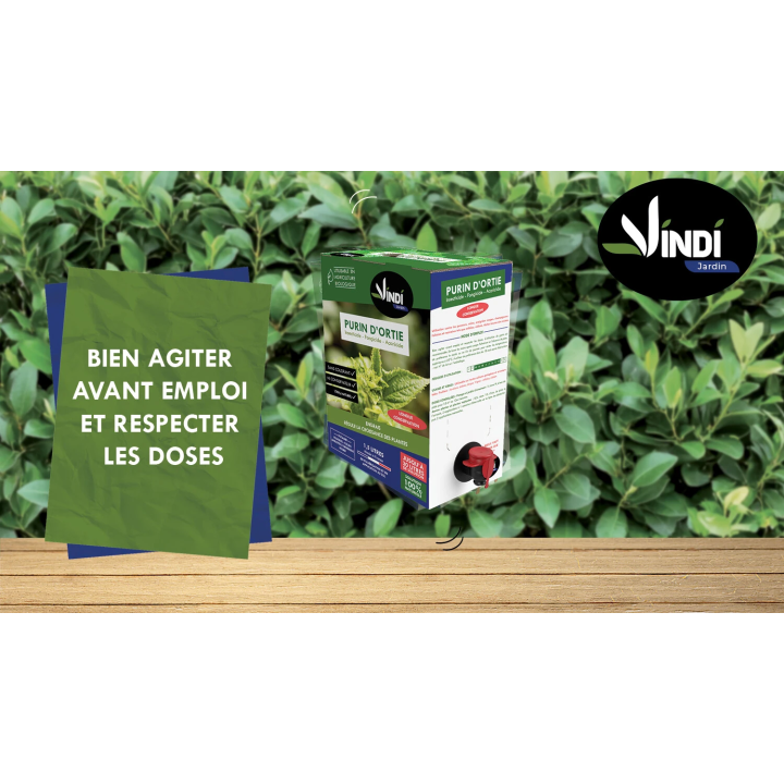 Purin d’Ortie Naturel pour Plantes & Potager - BIB 1,5L | Vindi Jardin