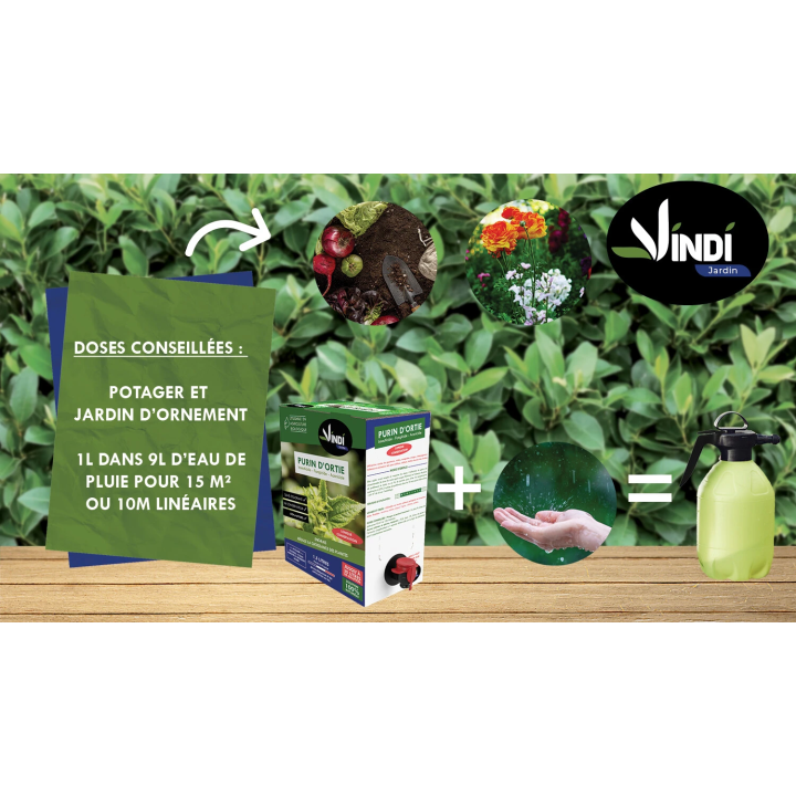 Purin d’Ortie Naturel pour Plantes & Potager - BIB 1,5L | Vindi Jardin