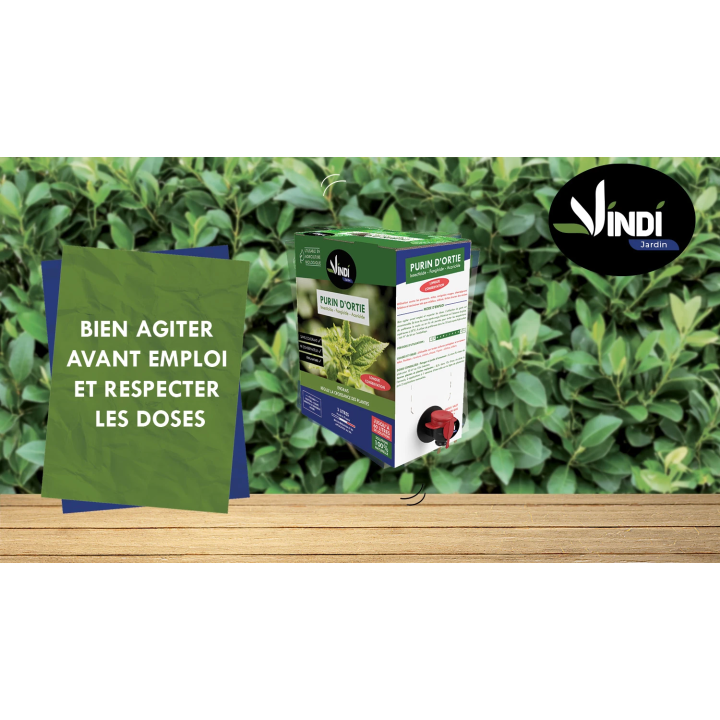 Purin d’Ortie Naturel pour Plantes & Potager - BIB 3L | Vindi Jardin