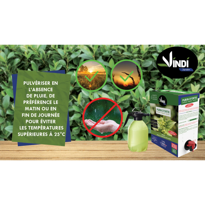 Purin d’Ortie Naturel pour Plantes & Potager - BIB 3L | Vindi Jardin