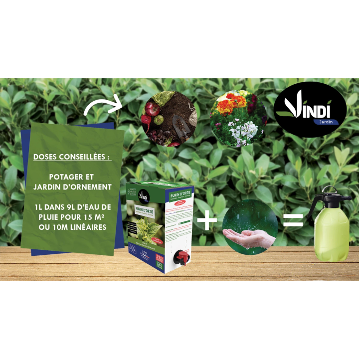 Purin d’Ortie Naturel pour Plantes & Potager - BIB 3L | Vindi Jardin