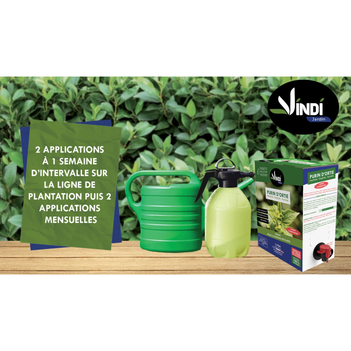 Purin d’Ortie Naturel pour Plantes & Potager - BIB 3L | Vindi Jardin
