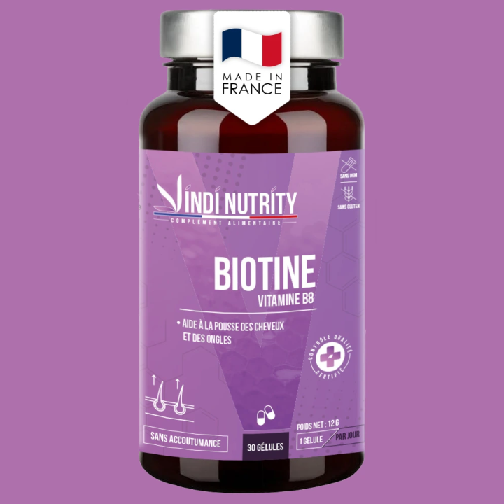 Biotine, Zinc & Sélénium – Cheveux, Peau & Ongles | Vindi Nutrity