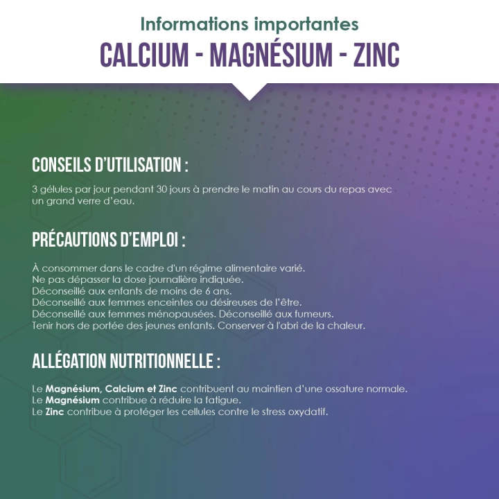 Calcium Magnésium Zinc – Os & Muscles | Vindi Nutrity