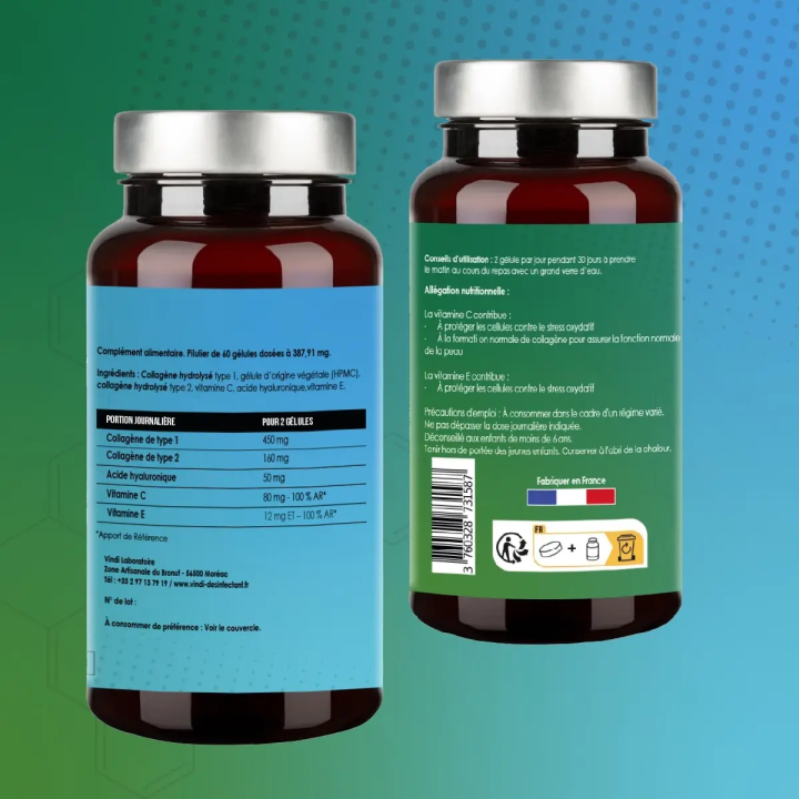 Collagène Marin, Acide Hyaluronique & Vitamines | Vindi Nutrity
