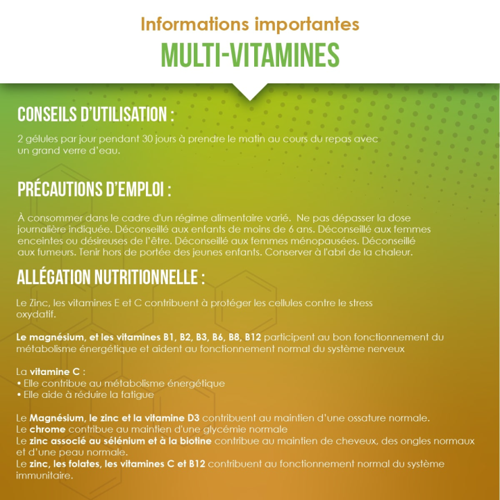 Multivitamines & Minéraux – 13 Vitamines & 6 Minéraux | Vindi Nutrity