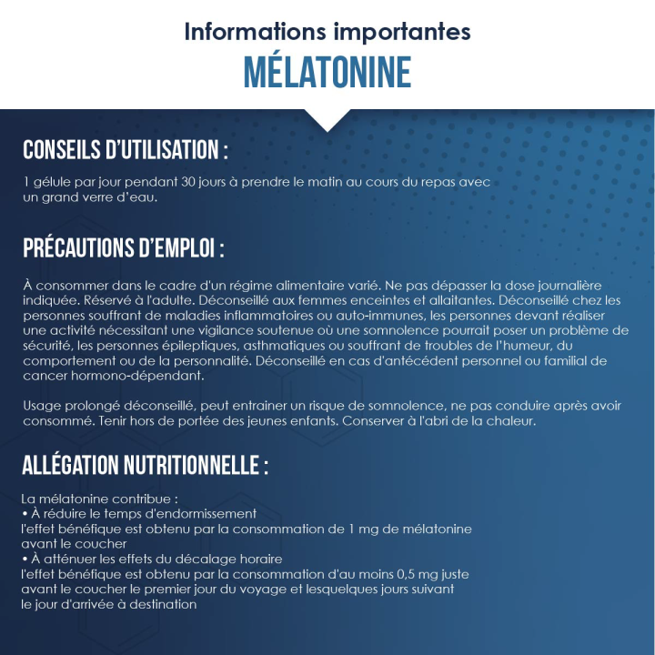 Mélatonine 1,9 mg – Endormissement & Plantes | Vindi Nutrity